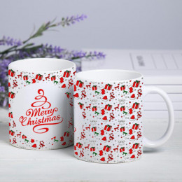 Макет с новым годом для сублимации на чашки