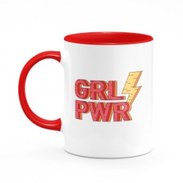 Кружка цветная "GRL PWR"