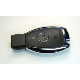 Ключ Mercedes две кнопки рыбка хромированный 433Mhz для европейских моделей