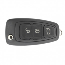 Ключ Ford Focus 3 (форд фокус 3 ключ зажигания ) выкидной 3 кнопки. Лезвие HU101 - кнопка багажник