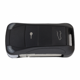 Корпус выкидного ключа Porsche Cayenne две кнопки + кнопка Panic для моделей США