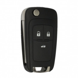 Корпус выкидного ключа Opel Astra J с тремя кнопками, лезвие HU100