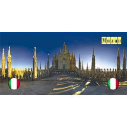 Шаблон для печати на кружке c городом мира: Милан, собор