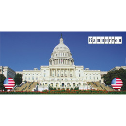 Шаблон для печати на кружке c городом мира: Вашингтон, Белый Дом