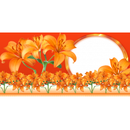 Шаблон для печати на кружку с рамкой под фотографию на оранжевом фоне