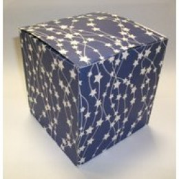 Подарочная коробка для кружки синяя "Звезды"