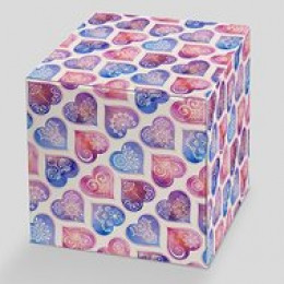 Коробка для кружки розово-синяя "С Любовью"