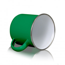 Кружка металл зеленая в индивидуальной упаковке 330мл премиум